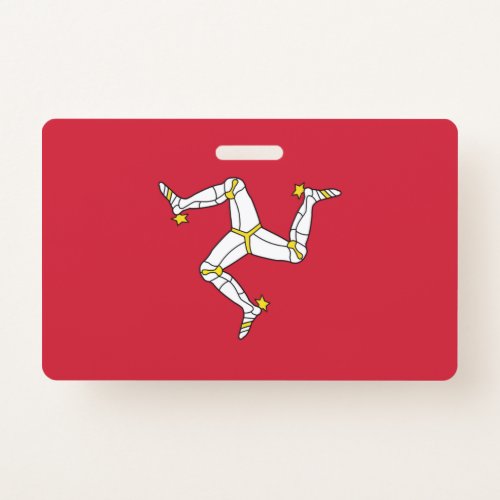 Name Badge with Isle of Man flag United Kingdom