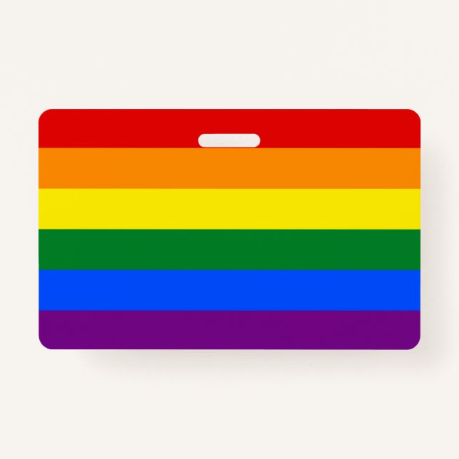Name Badge with Pride flag of LGBT (Front)