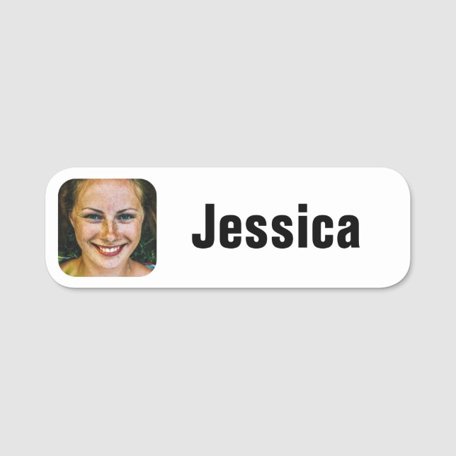 Name Badge Your Photo & Name Template (Front)