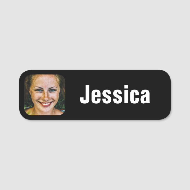 Name Badge Your Photo & Name Template (Front)