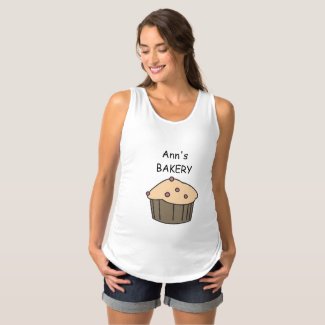 Name Bakery Cute Personalized Maternity T-Shirt