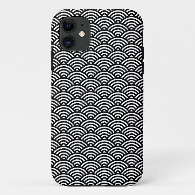 Name Band - Fish Scale Pattern iPhone Case (Back)