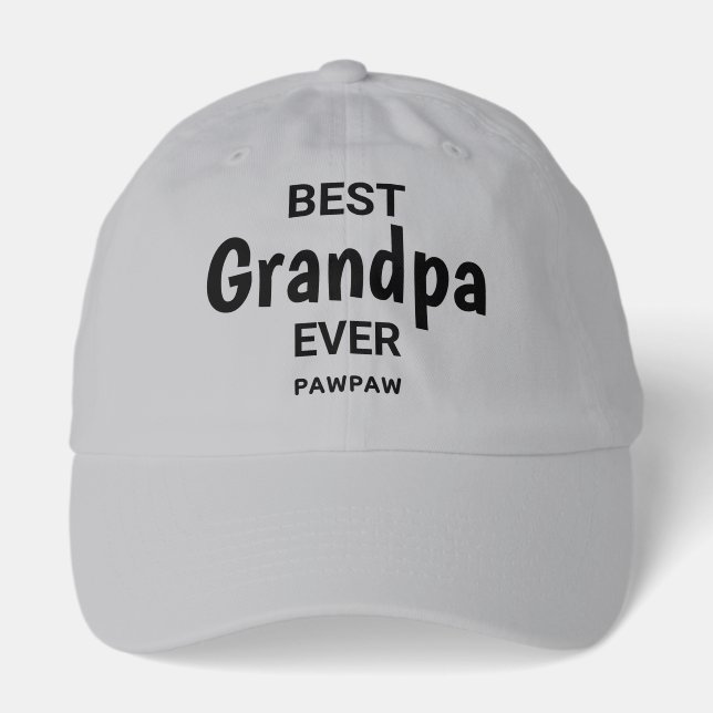 Name || Best Grandpa Ever Classic Grey Dad Hat (Front)