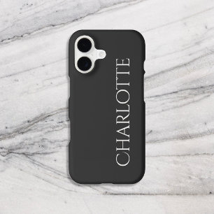 Name Black Elegant Vintage iPhone 17 Case