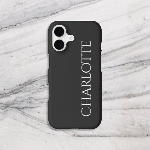 Name Black Elegant Vintage iPhone 17 Case