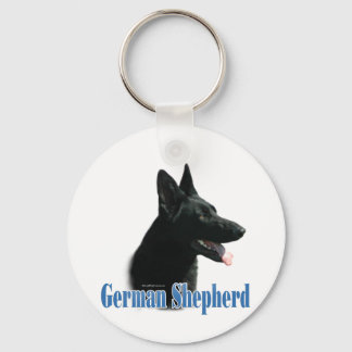 Name black German Shepherd Keychain