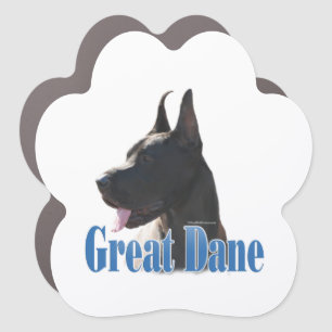 Name Black Great Dane Car Magnet