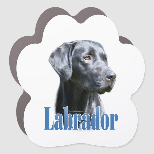 Name Black Labrador Car Magnet (Front)