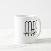 Name Black MBA Coffee Mug (Front Right)