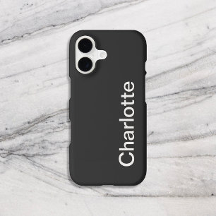 Name Black Modern Minimal iPhone 17 Case