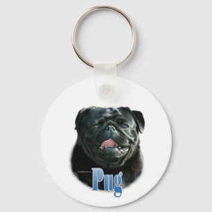 Name Black Pug Keychain