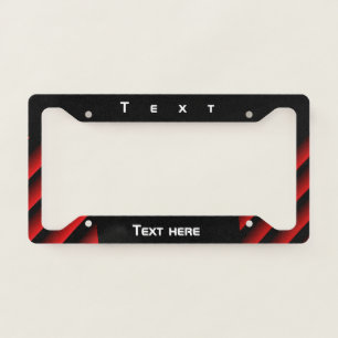 Name Black Red Stripes  License Plate Frame