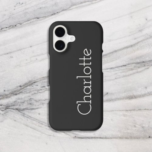 Name Black Retro Slab Minimal iPhone 17 Case