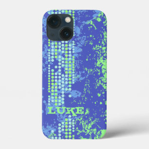 name blue green surf style  iPhone 13 mini case