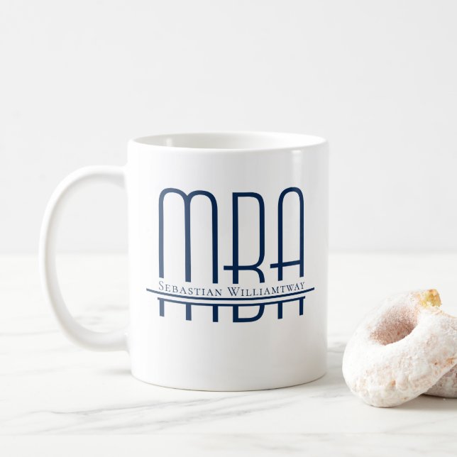 Name Blue MBA Coffee Mug (With Donut)