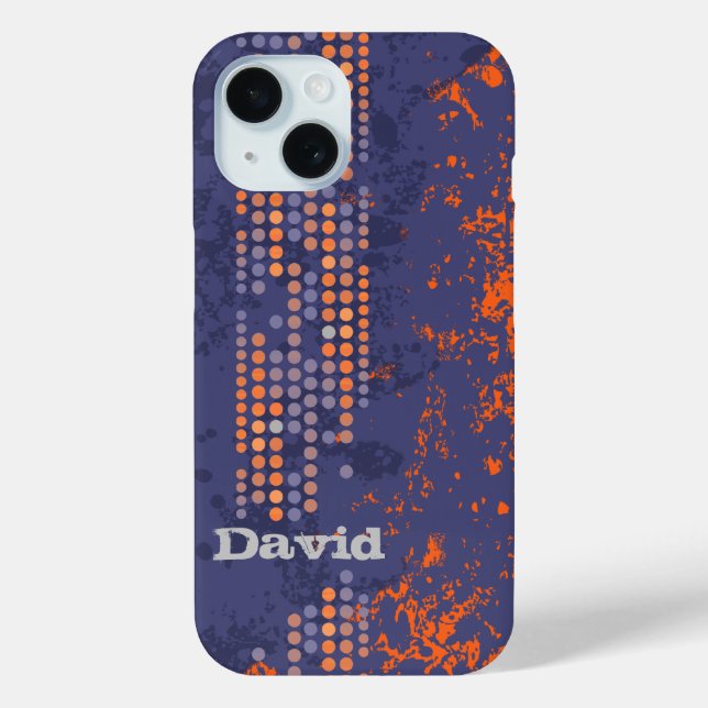 name blue orange surf style  Case-Mate iPhone case (Back)