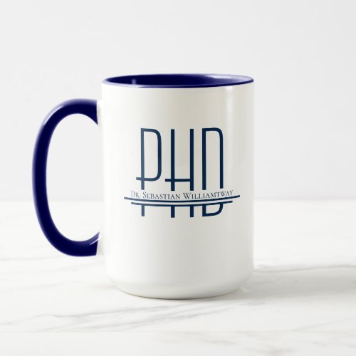 Name Blue PhD Mug