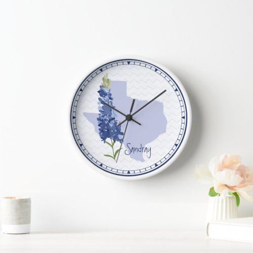 Name Bluebonnet Texas Clock