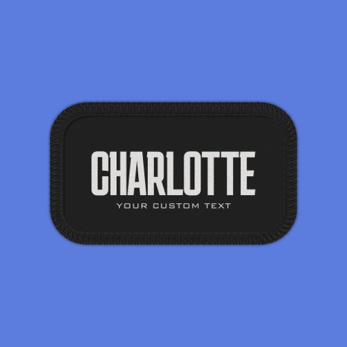 Name Bold Condensed Modern School Business Black Patch