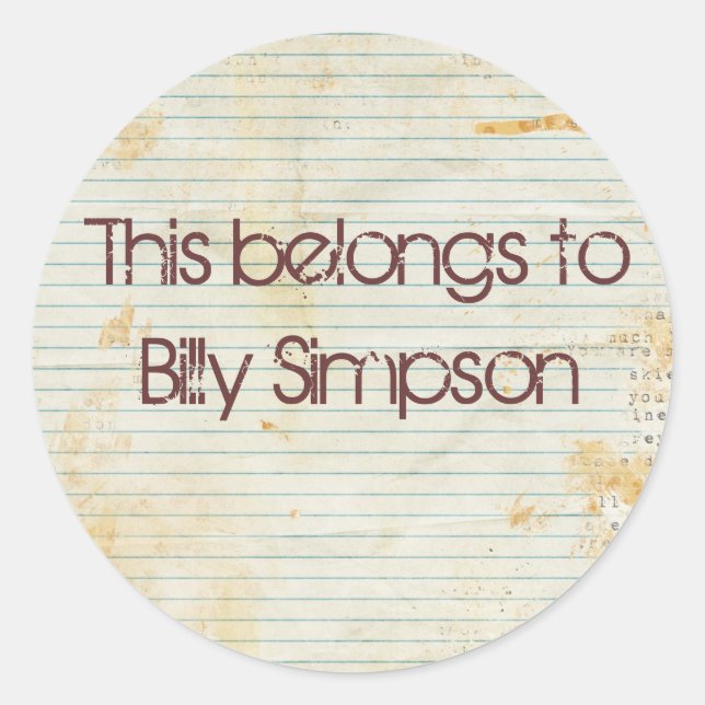 Name book plates (Front)