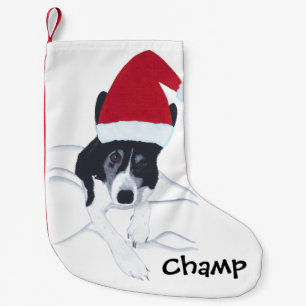 Name Border Collie Santa Dog Christmas Stocking