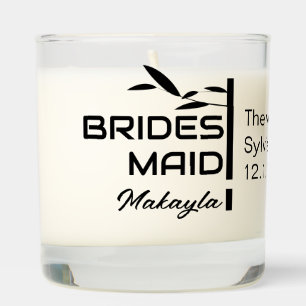 Name Bridesmaid Gift Wedding Scented Candle