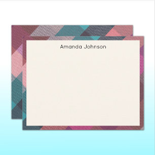 Name    Brightly Colored Woven Fabric Frame Note Card