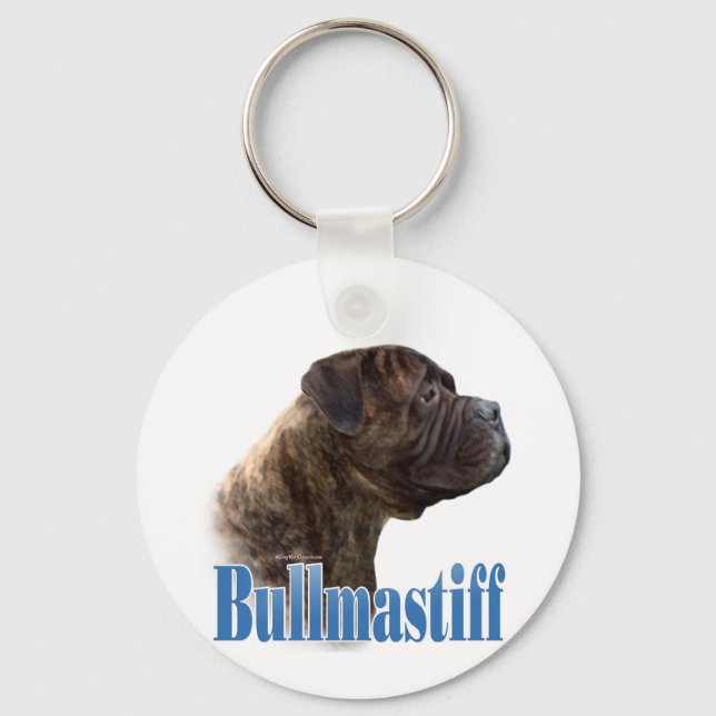 Name Brindle Bullmastiff Keychain (Front)