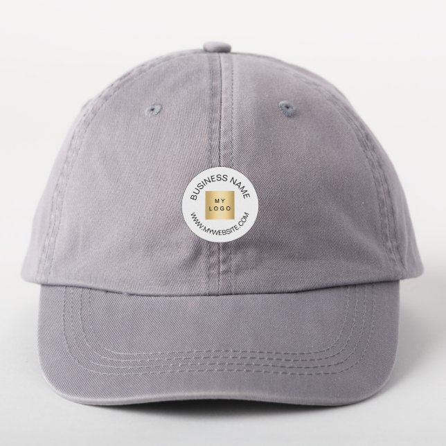 Name business logo website brand color patch (On Headwear)