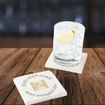 Name business logo website brand color stone coaster<br><div class="desc">Personalize and add your business logo,  name and website url.  Transparent background,  you can add your brand color in the design tool.</div>