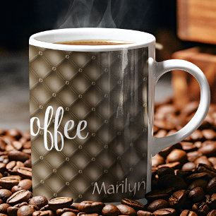 Name But, First Coffee Quote Brown 11oz Mug