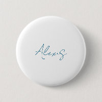 Name Calligraphy Script Plain Simple White Blue