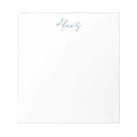 Name Calligraphy Script Plain Simple White Blue
