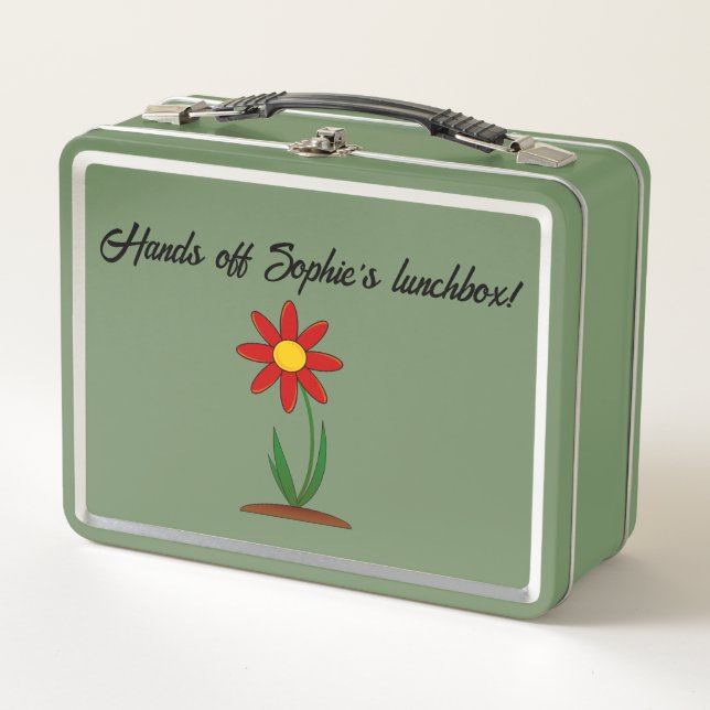 Name can be customized on this metal lunchbox (Front)