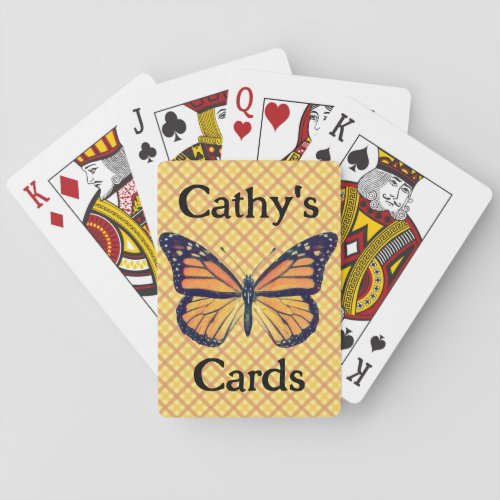 Name Cards Monarch Butterfly Playing Cards