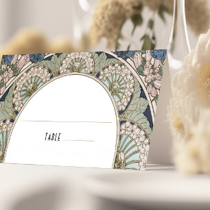 Name Cards Navy Blue Wedding Table Vintage