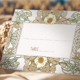 Name Cards Wedding Table Vintage Art Nouveau