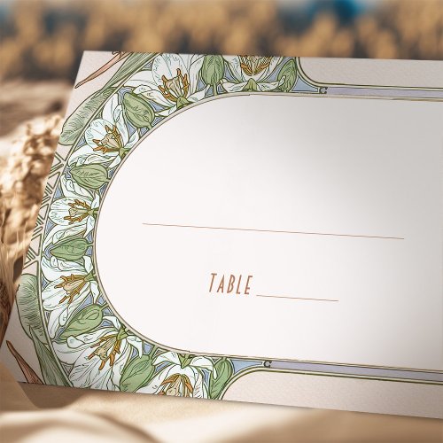 Name Cards Wedding Table Vintage Art Nouveau