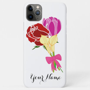 Name case. personalized Flower bouquet iPhone 11 Pro Max Case