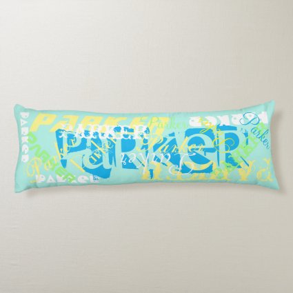 Name Change Body Pillow Name Collage Soft Pastels