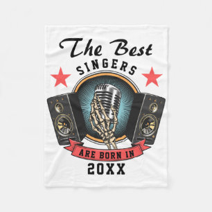 Name Choir Singer Birthday Fleece Blanket
