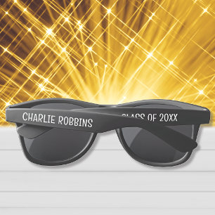 Name, Class of 20xx, Him or Her Classic Black Sunglasses
