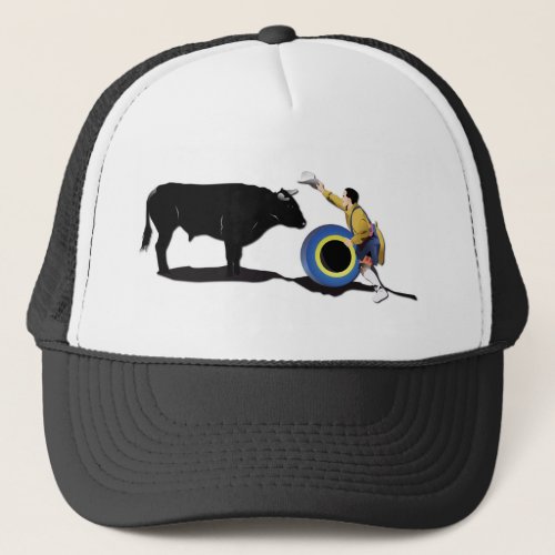 NAME Clown and Bull_No_Text Trucker Hat
