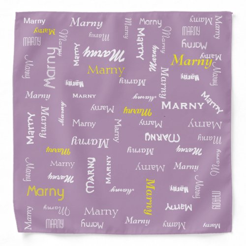 Name Collage Pattern Kerchief
