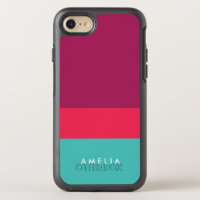 Name Color Block Purple Pink Turquoise OtterBox Symmetry iPhone 8/7 Case