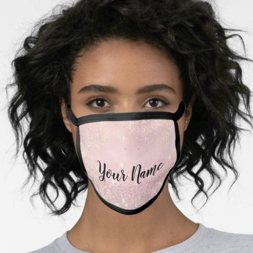 Name Color Therapy Rose Pink Glitter Glam Face Mask