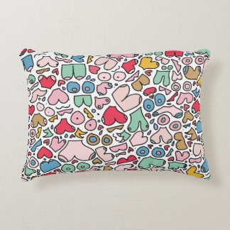 Name colorful breast pattern stone coaster accent pillow