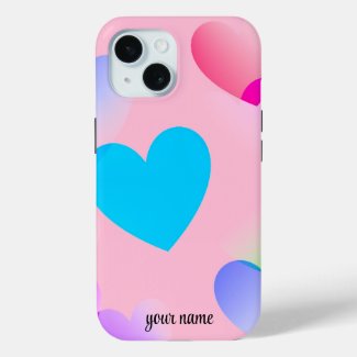 Name Colorful Gliding Hearts, Pink
