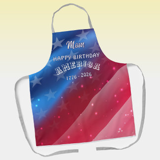 Name || Colorful Happy Birthday America Apron
