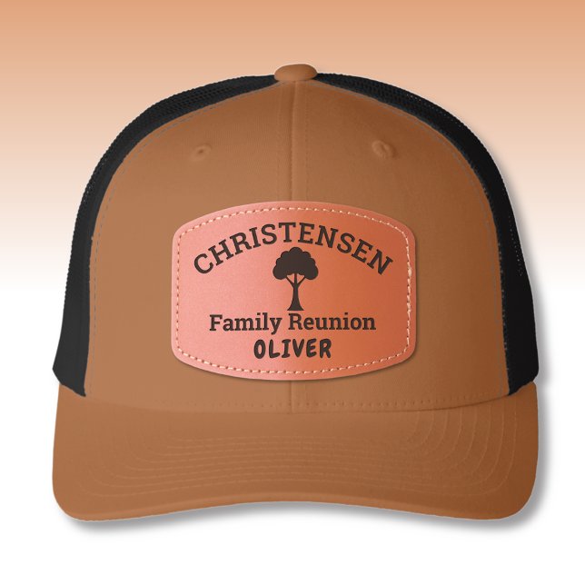 Name || Convex Leather Patch Family Reunion Hat (Creator Uploaded)